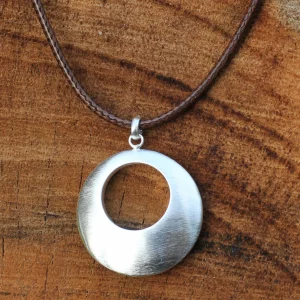 Lunar Satin Pendant Necklace