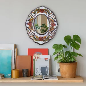 Lilac Bloom Antiqued Mirror