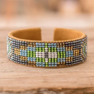 Meadow Mosaic Suede Cuff