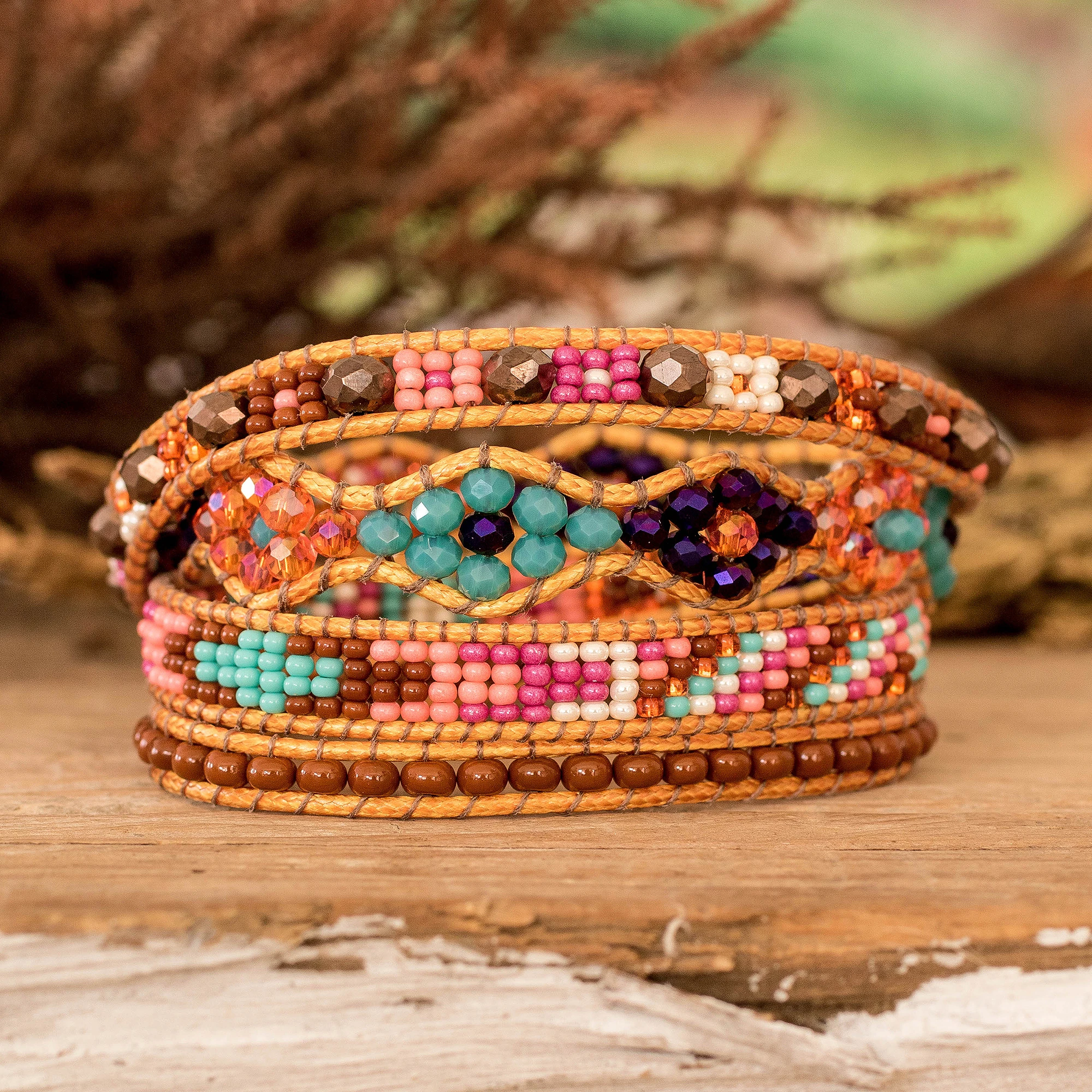 Bohemian Blossom Wrap Bracelet