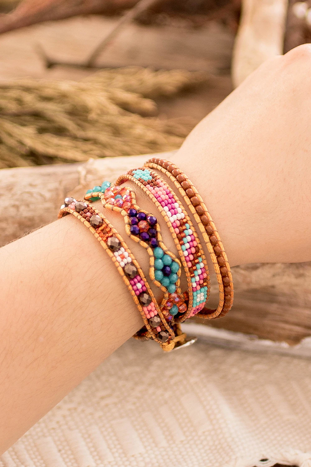 Bohemian Blossom Wrap Bracelet - Image 4